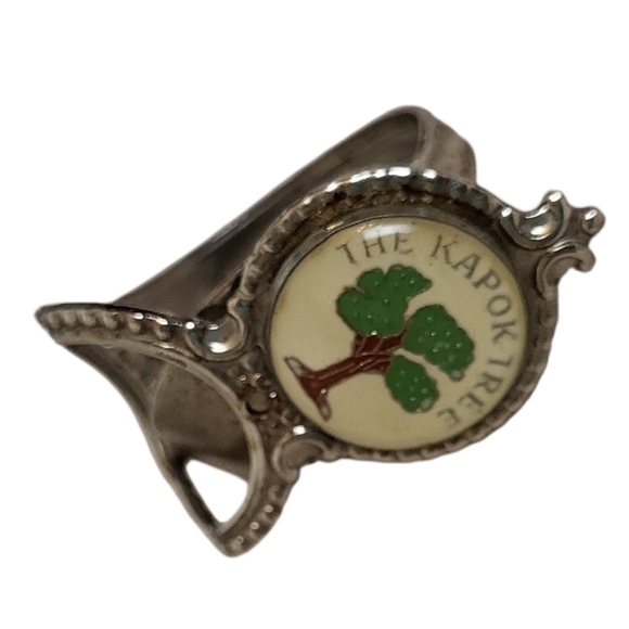 Kapok Tree Vintage Souvenir Spoon Ring - Picture 3 of 5